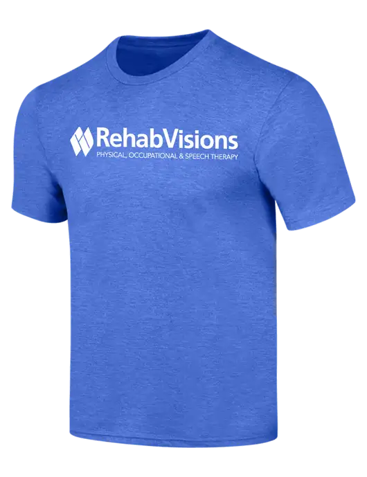 RehabVisions Simply Soft Royal Frost 4.5oz  Poly/Combed Ring Spun Cotton T-Shirt w/RehabVisions Logo