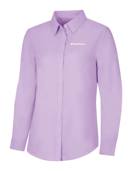 RehabVisions Soft Purple Womens SuperPro Oxford Shirt w/RehabVisions Logo