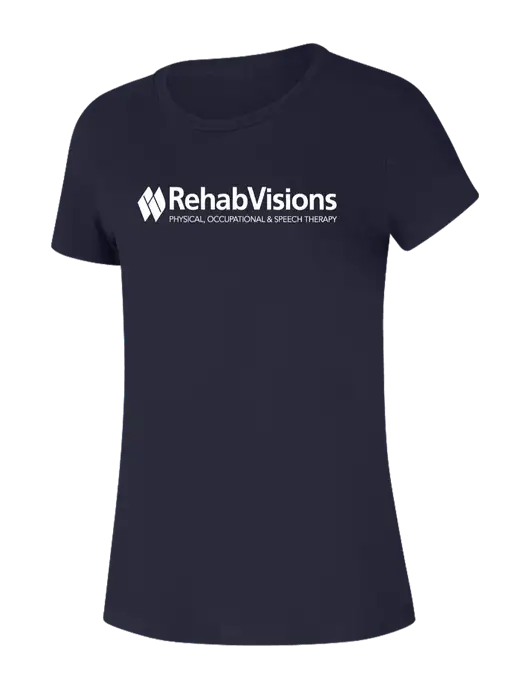 RehabVisions Womens Seriously Soft New Navy T-Shirt w/RehabVisions Logo
