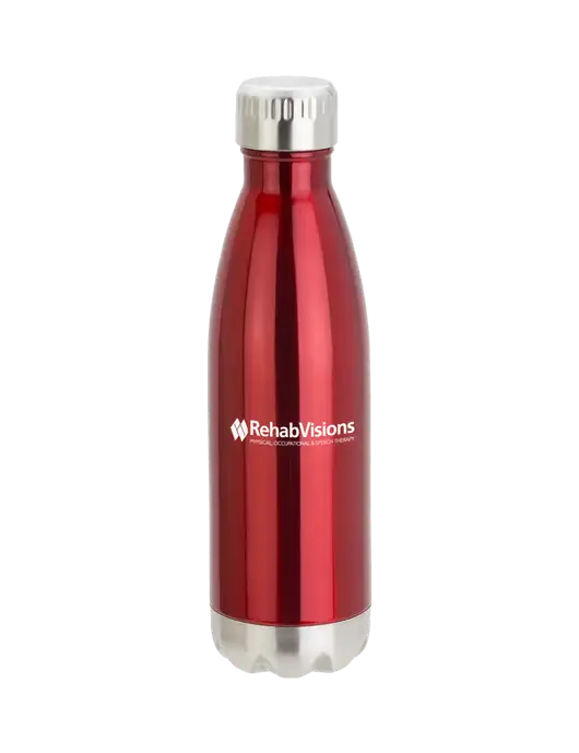 RehabVisions City Go Red 17 oz Insulated Bottle w/RehabVisions Logo