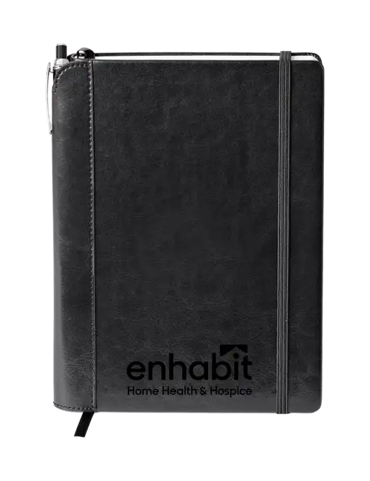 Enhabit Fabrizio Black Journal 6.375 x 8.375 Combo w/Enhabit Logo