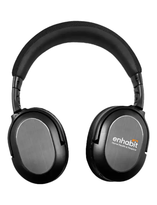 Enhabit Ekosphear ANC Black Headphones  w/Enhabit Logo