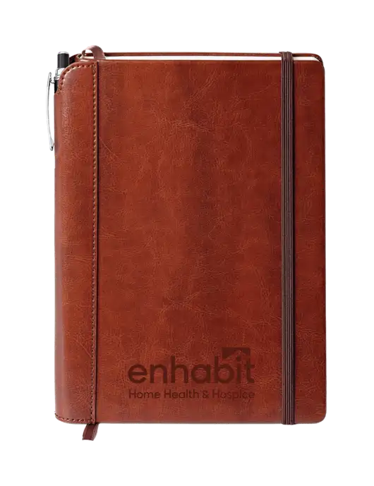 Enhabit Fabrizio Brown Journal 6.375 x 8.375 Combo w/Enhabit Logo