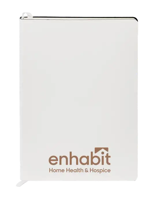 Enhabit Fabrizio White Soft Cover 5.75 x 8.125 Journal w/Enhabit Logo