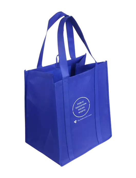 The Holdsworth Center Eco Reusable Jumbo Royal Shopping Bag w/Public Education Logo