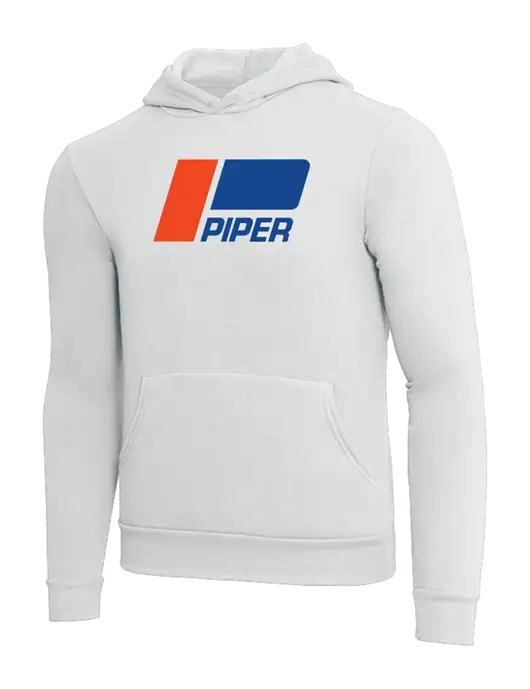 Piper BELLA+CANVAS White Ash Sponge Fleece Pullover Hoodie w/Piper Classic Logo