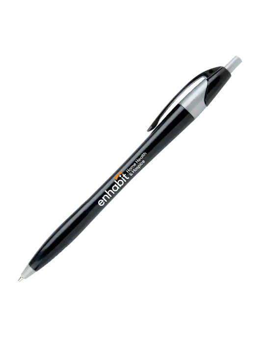 Enhabit Novella Black/Silver Corporate Pen w/Enhabit Logo
