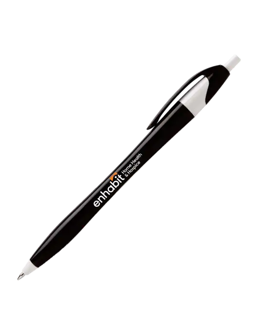 Enhabit Novella Black/White Executive Pen w/Enhabit Logo