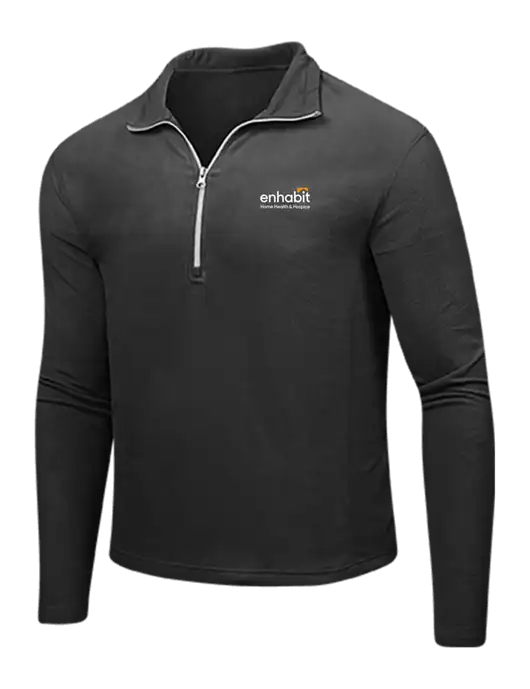 Enhabit Black Microfleece 1/2 Zip Pullover w/Enhabit Logo