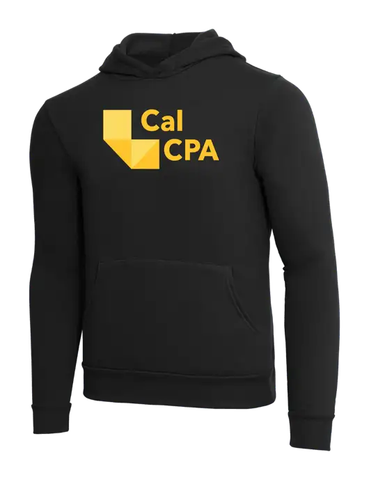 CalCPA BELLA+CANVAS ® Black Sponge Fleece Pullover Hoodie  w/CalCPA Logo