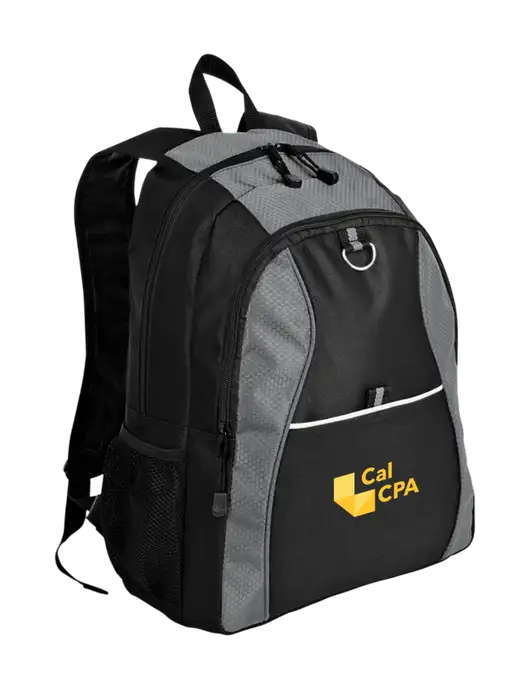 CalCPA Honeycomb Grey/Black Backpack w/CalCPA Logo