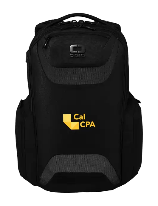 CalCPA OGIO Black Charcoal Connected Pack w/CalCPA Logo