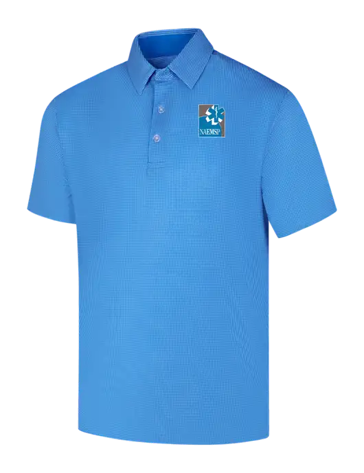 NAEMSP Callaway Carolina Blue Fashion Gingham Polo w/NAEMSP Logo