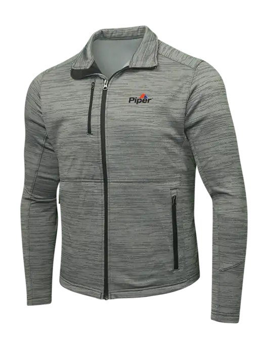 Piper Medium Grey Digi Stripe Fleece Jacket w/Piper Logo