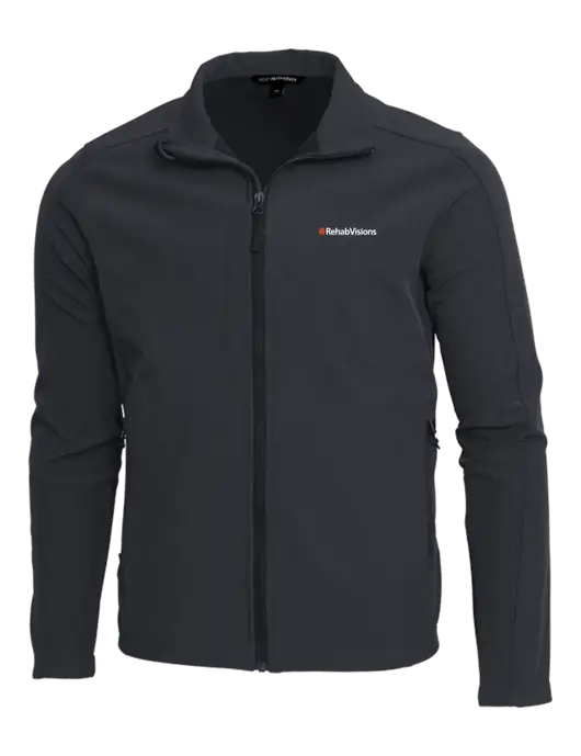RehabVisions Charcoal Grey Core Soft Shell Jacket w/RehabVisions Logo