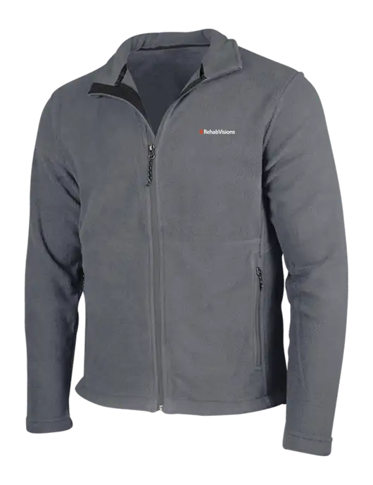 RehabVisions Medium Grey Fleece Jacket w/RehabVisions Logo