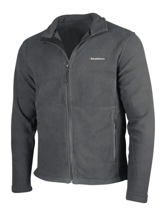 RehabVisions Dark Grey Fleece Jacket w/RehabVisions Logo