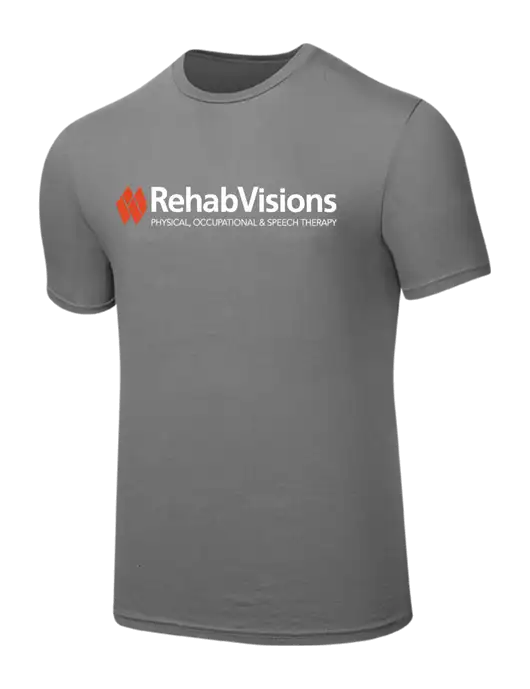 RehabVisions Seriously Soft Medium Grey T-Shirt w/RehabVisions Logo