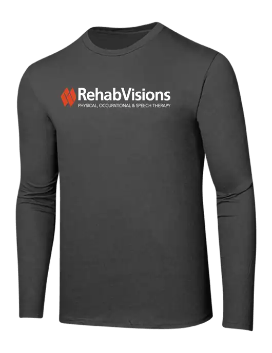 RehabVisions Ring Spun Charcoal 4.5 oz Long Sleeve T-Shirt w/RehabVisions Logo
