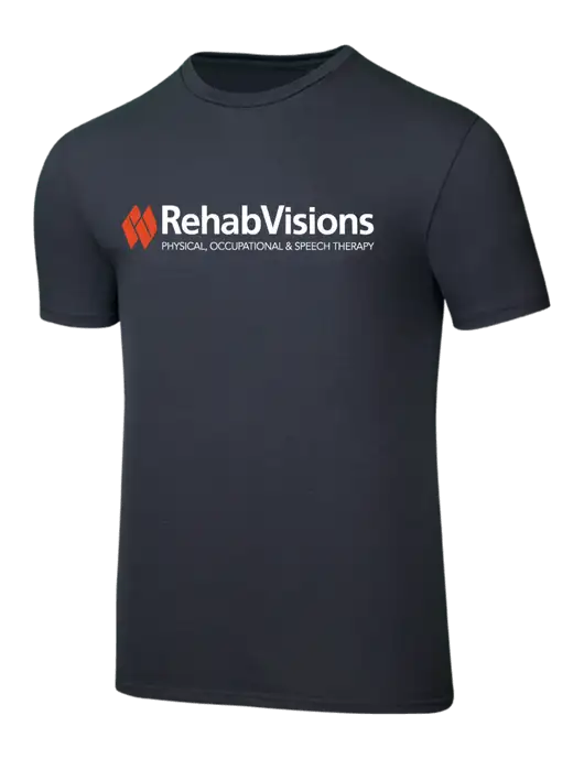 RehabVisions Seriously Soft Charcoal T-Shirt w/RehabVisions Logo