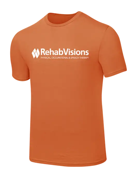 RehabVisions Seriously Soft Orange T-Shirt w/RehabVisions Logo