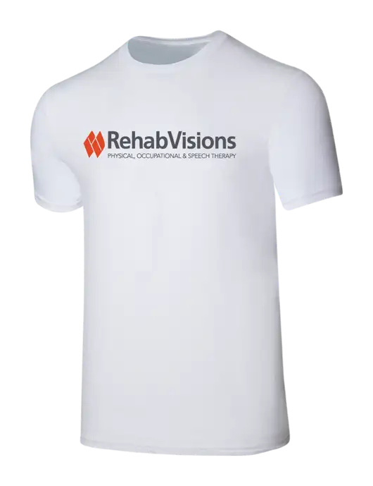 RehabVisions Seriously Soft White T-Shirt w/RehabVisions Logo
