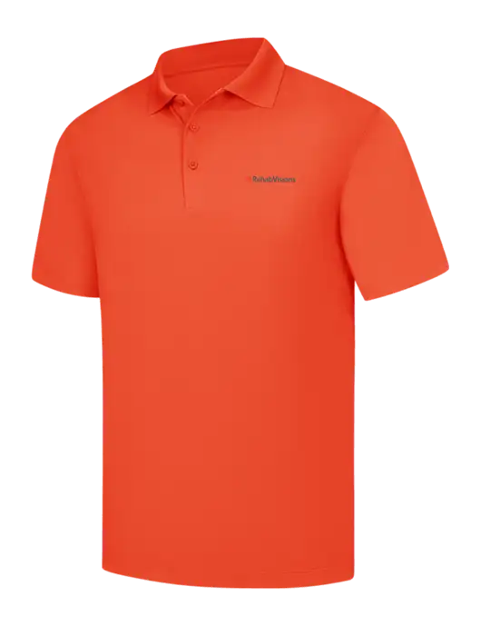 RehabVisions Orange Micropique Sport-Wick Polo w/RehabVisions Logo