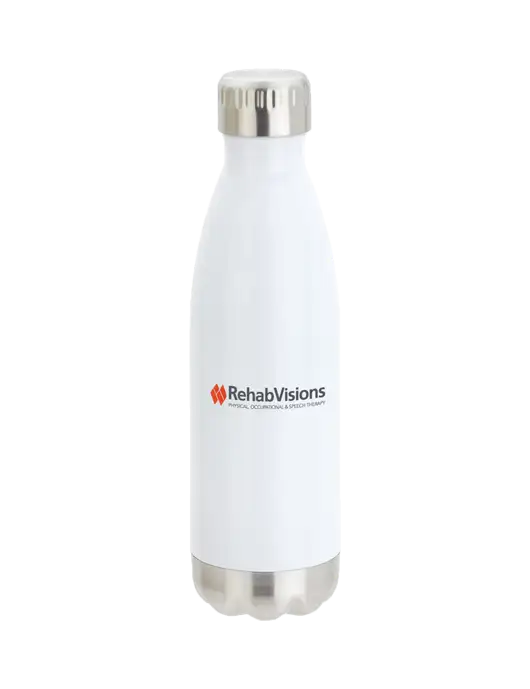 RehabVisions City Go White 17 oz Insulated Bottle w/RehabVisions Logo