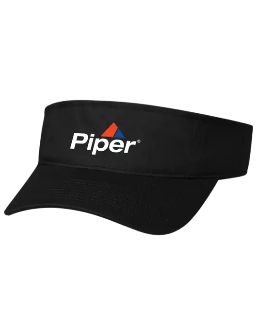 Piper Black Cap Visor w/Piper Logo