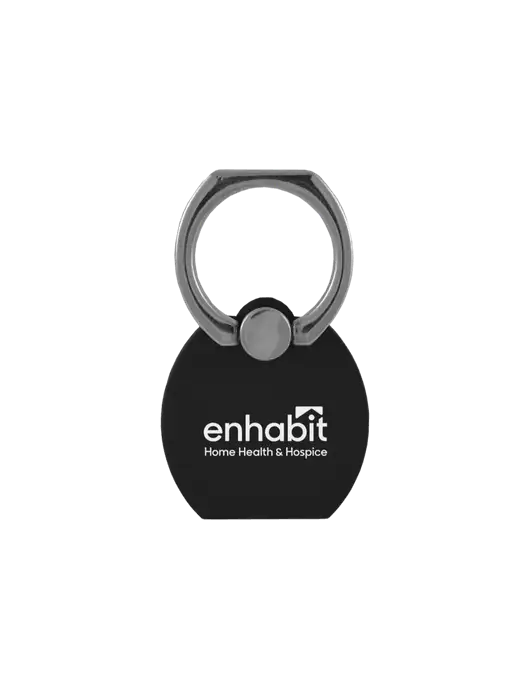 Enhabit Black/Silver Phone Ring w/Enhabit Logo