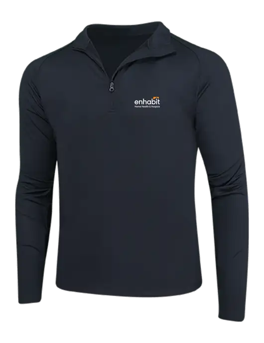 Enhabit Black Sport Wick Stretch 1/4 Zip Pullover w/Enhabit Logo