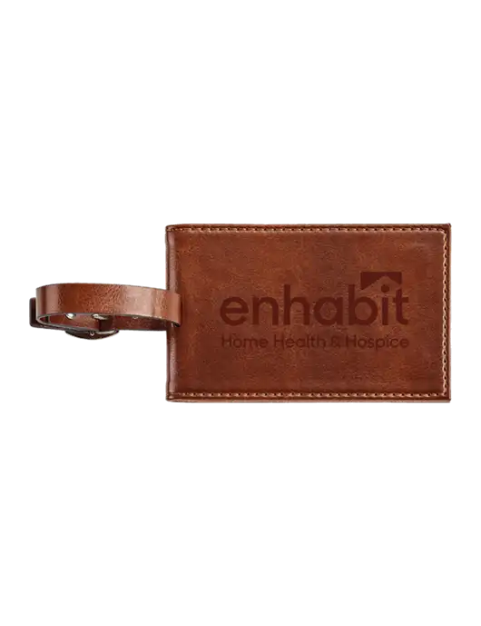 Enhabit Fabrizio Brown Executive Luggage Tag w/Enhabit Logo