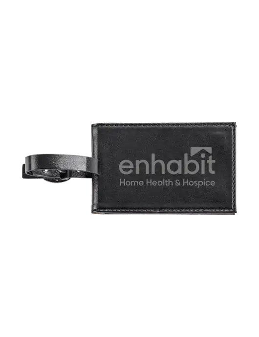 Enhabit Fabrizio Black Executive Luggage Tag w/Enhabit Logo