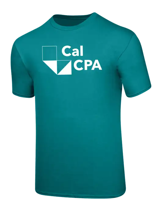 CalCPA Core Blend Teal T-Shirt w/CalCPA Logo