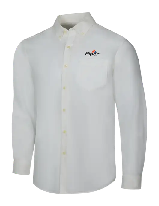Piper White SuperPro Oxford Shirt w/Piper Logo
