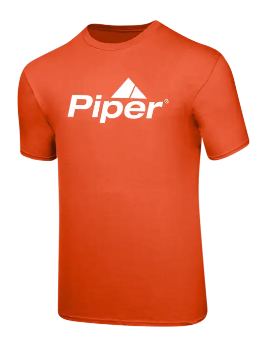 Piper Ring Spun Orange 4.5 oz T-Shirt w/Piper Logo