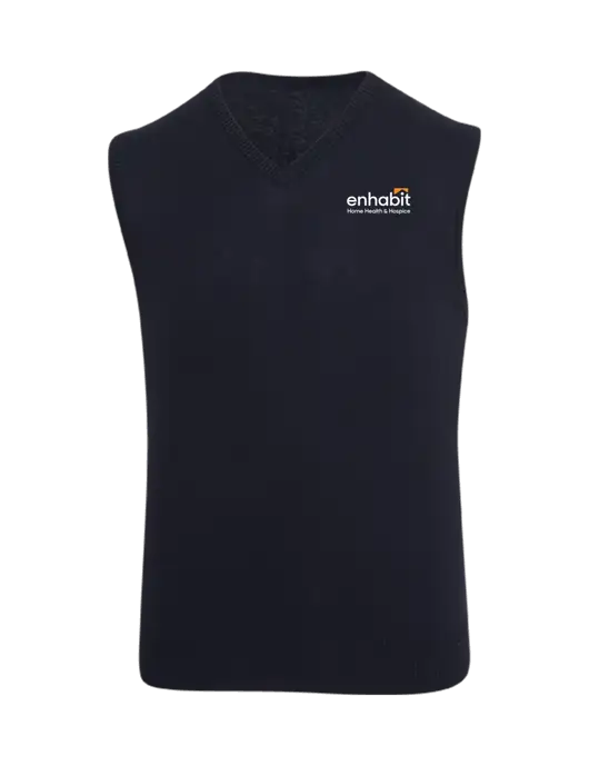 Enhabit Black Sweater Vest w/Enhabit Logo