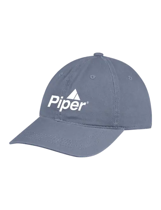 Piper Garment Washed Unstructured Twill Light Navy Blue Cap w/Piper Logo