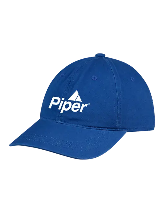 Piper Garment Washed Unstructured Twill Royal Cap w/Piper Logo