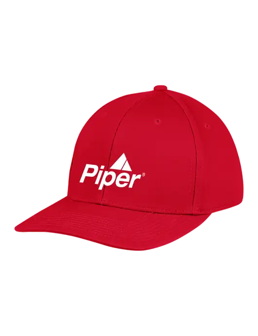 Piper Premium Modern Structured Twill Red Snapback Cap w/Piper Logo