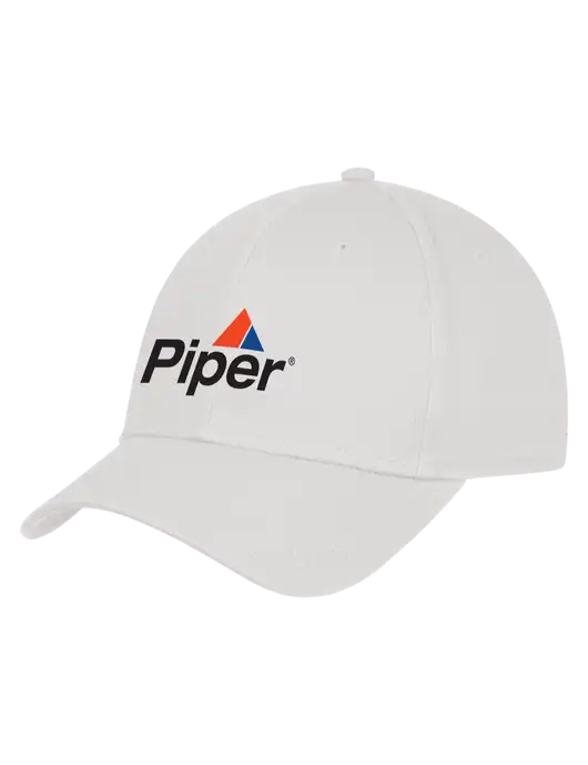 Piper White Structured Cap Hook & Loop w/Piper Logo