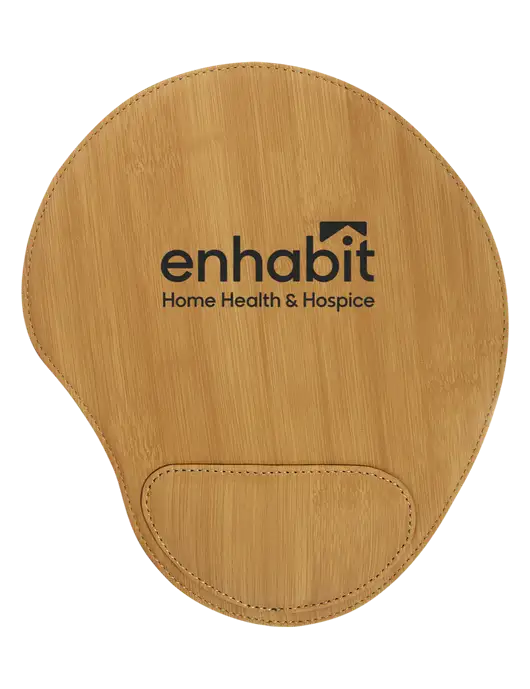 Enhabit Bamboo Leatherette Mouse Pad w/Enhabit Logo
