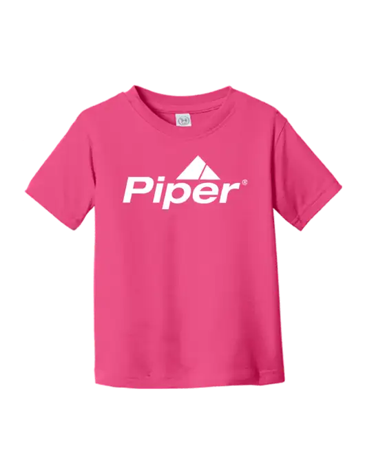 Piper Rabbit Skins Hot Pink Toddler Fine Jersey Tee w/Piper Logo