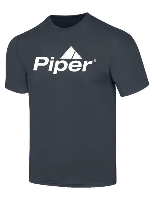 Piper Simply Soft Navy 4.5oz  Poly/Combed Ring Spun Cotton T-Shirt w/Piper Logo