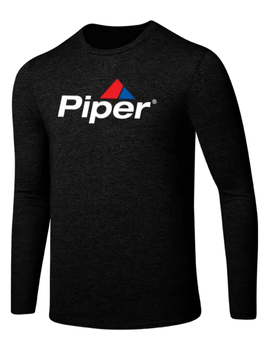 Piper Seriously Soft Black Long Sleeve T-Shirt w/Piper Logo