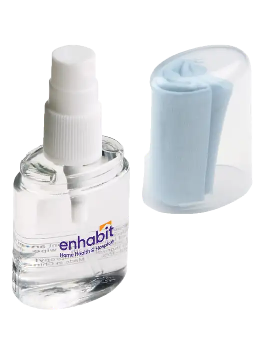 Enhabit Lens Cleaning Spray & Microfiber Cloth w/Enhabit Logo