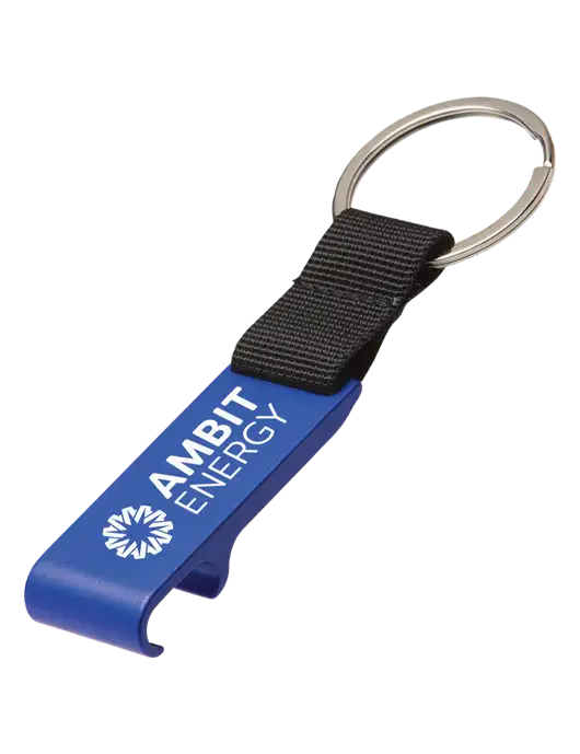 Ambit Blue Bottle Opener & Key Ring w/Ambit Logo 
