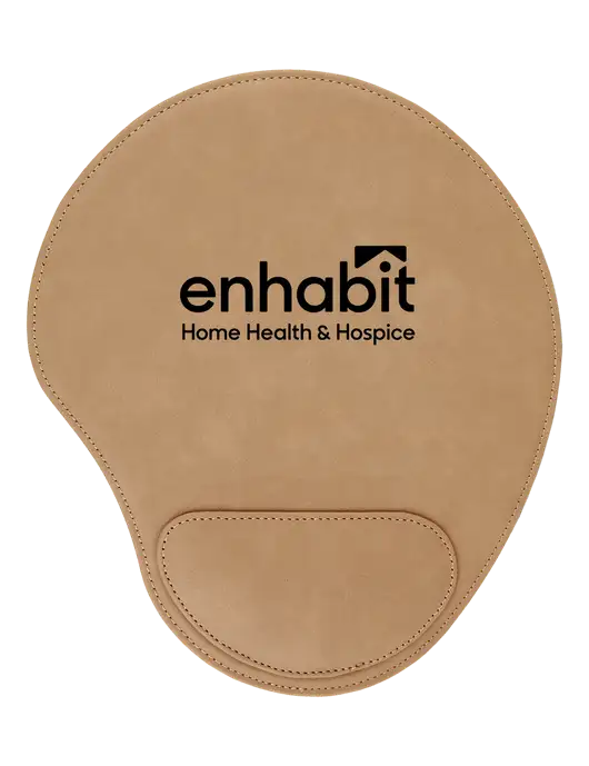 Enhabit Sand Leatherette Mouse Pad w/Enhabit Logo
