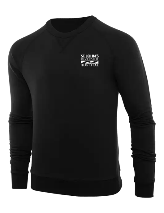 St. John’s Riverside Allmade Deep Black Organic French Terry Crewneck Sweatshirt w/St. John's Riverside Logo