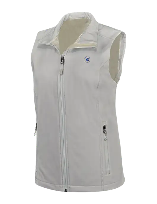 NAEMSP Marshmellow Womens Core Soft Shell Vest w/Women In EMS